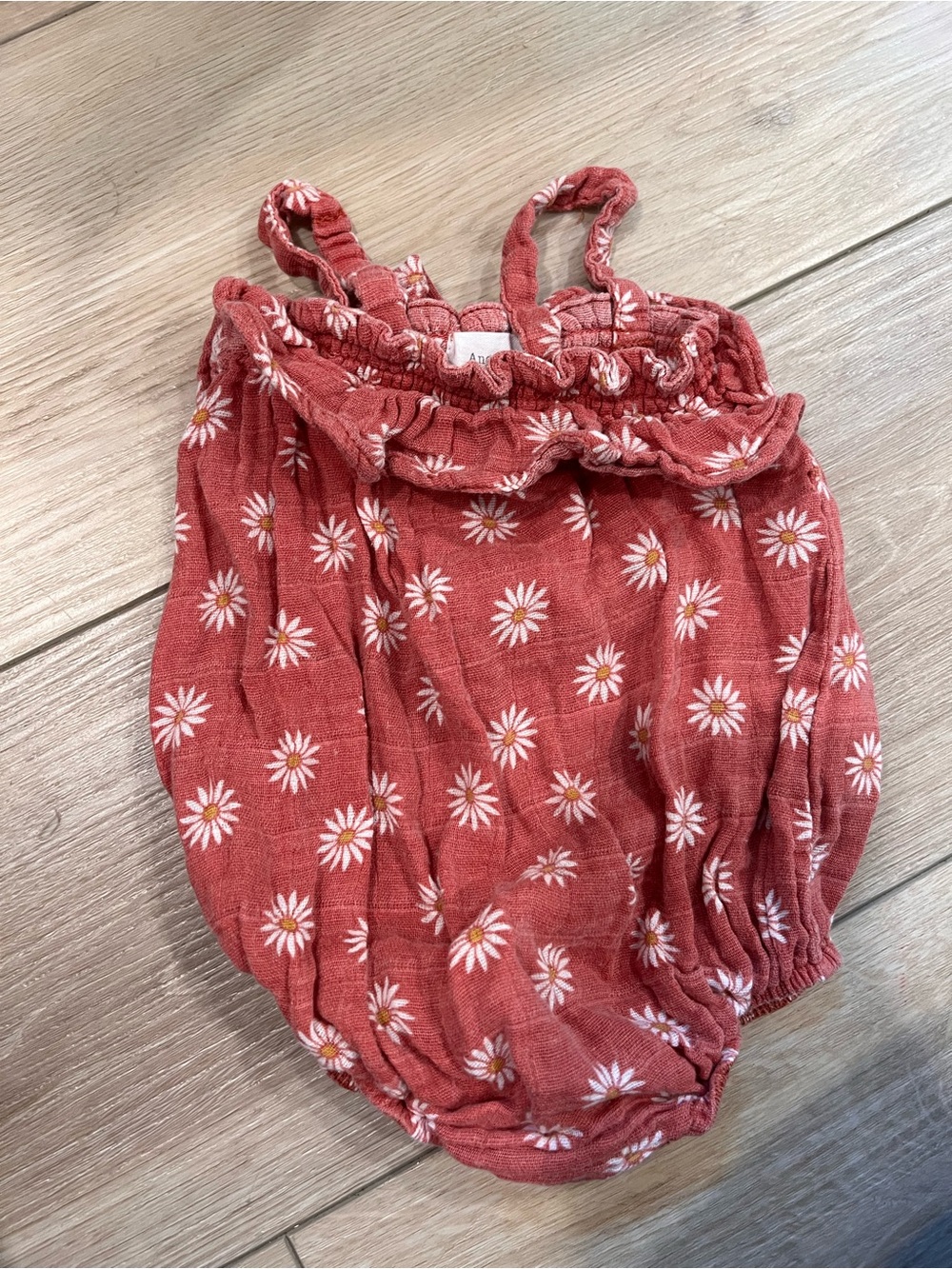 Angel Dear 🌼 Red Ditsy Daisy Baby One-Piece Romper